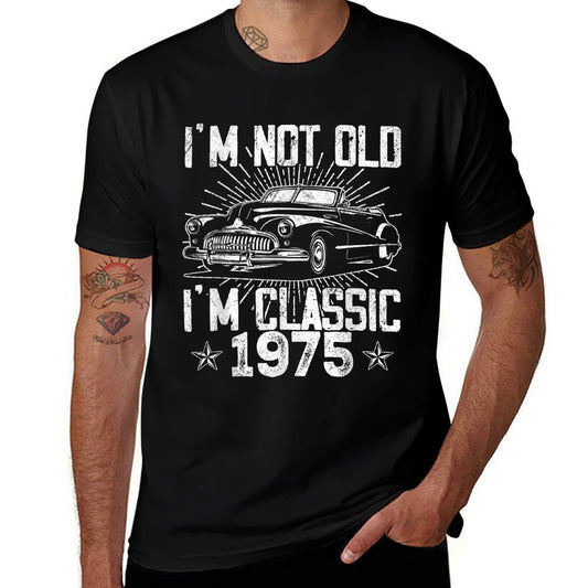 50 Year Old Vintage Classic Car 1975 50th Birthday Gifts Men  Classic T-Shirt