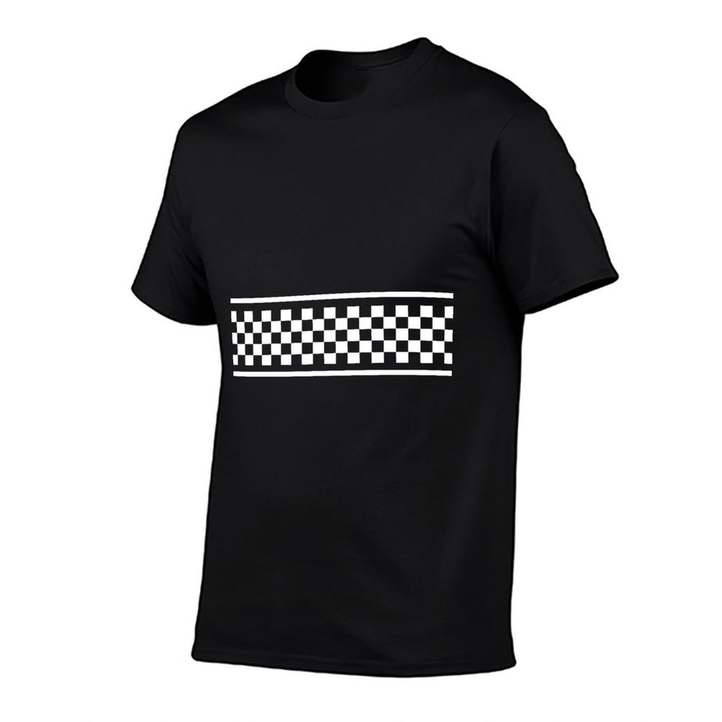 White Checker Pattern Checkerboard Skater Surfer Stylens  Tagless Design T-Shirt