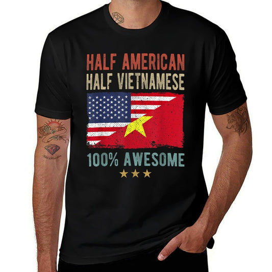 USA Vietnam Half American Half Vietnamese  Versatile T-Shirt