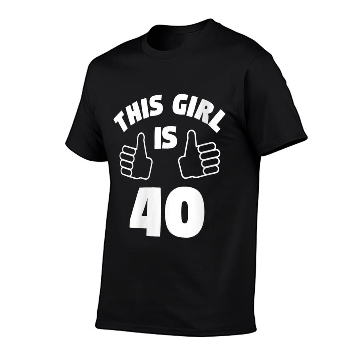 Womens This Girl Is 40 Years Old 40th Birthday Gift for Girls  Fade-proof Color T-Shirt