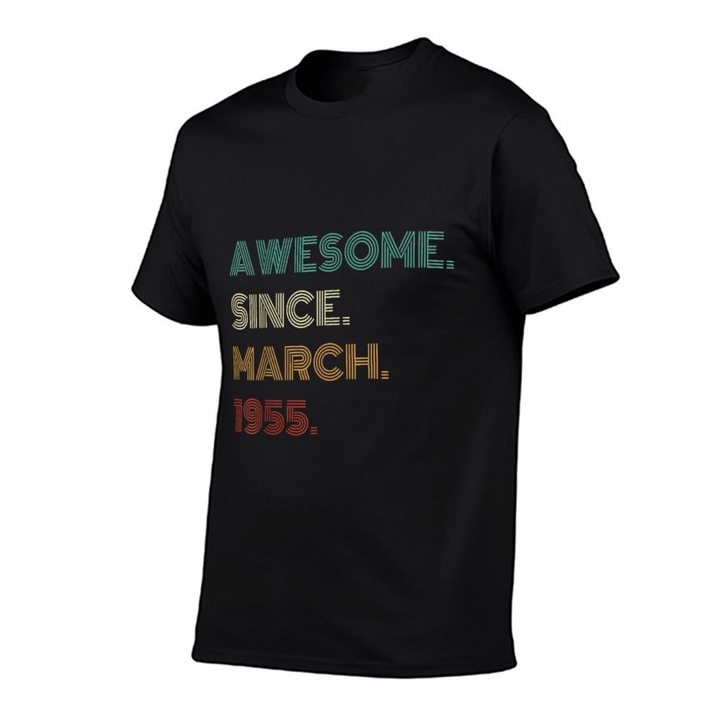 70 Years Old Awesome Since March 1955 70th Birthday  Summer-ready Fabric T-Shirt