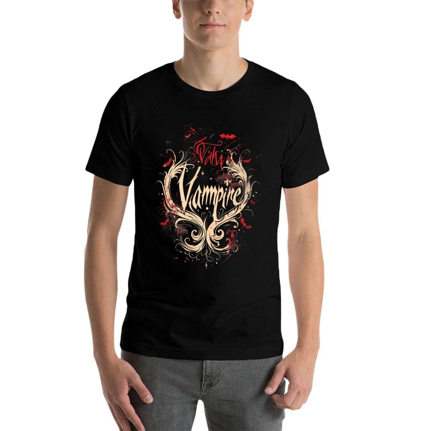 Vampire A Nocturnal Horror Waiting in The Twilight Shadows Premium  Trendy Pattern T-Shirt