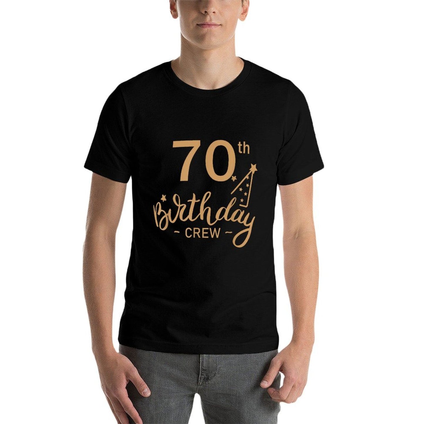 70th Birthday Crew 70 Party Crew Group Friends BDay Gift  Polyester Blend T-Shirt