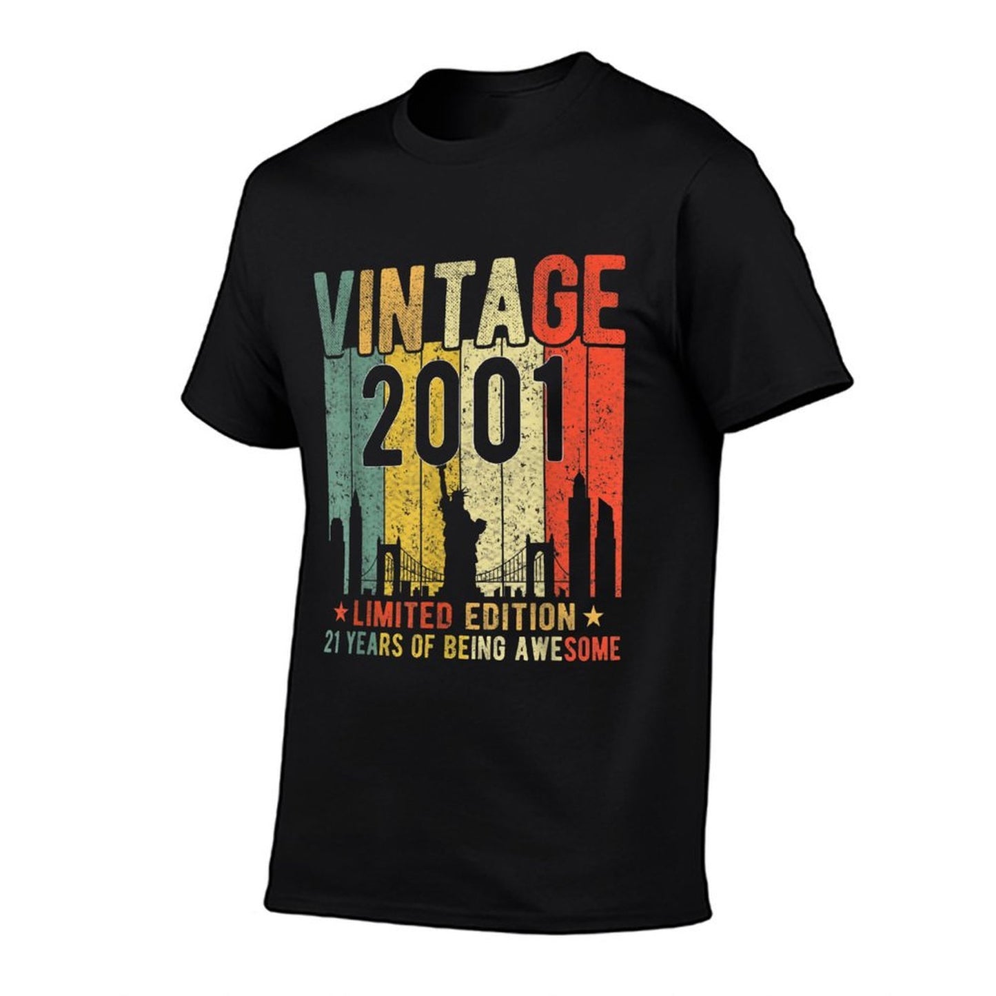 21 Year Old Gifts Vintage 2001 Limited Edition 21st Birthday  Summer-ready Fabric T-Shirt