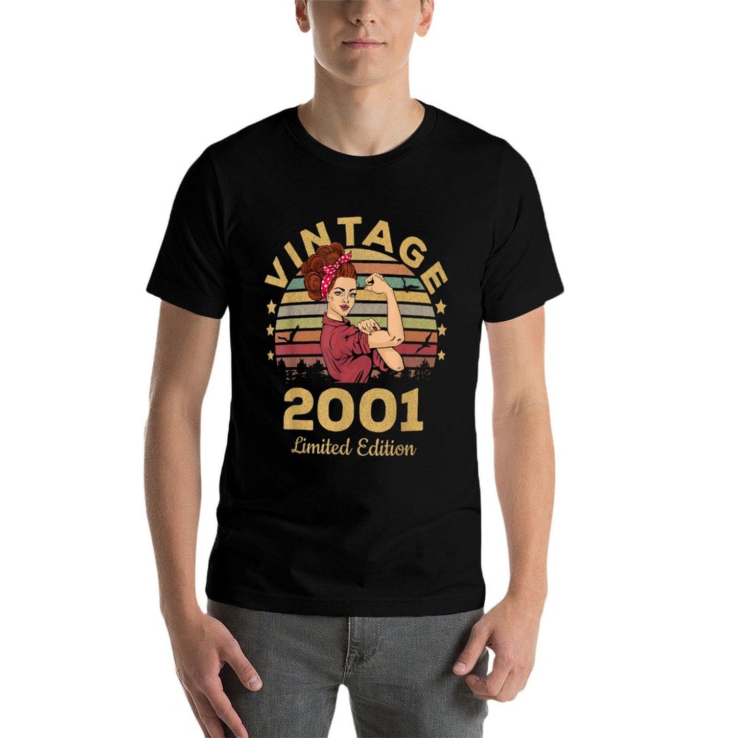 21 Year Old Gifts Vintage 2001 Limited Edition 21st Birthday  Cotton T-Shirt