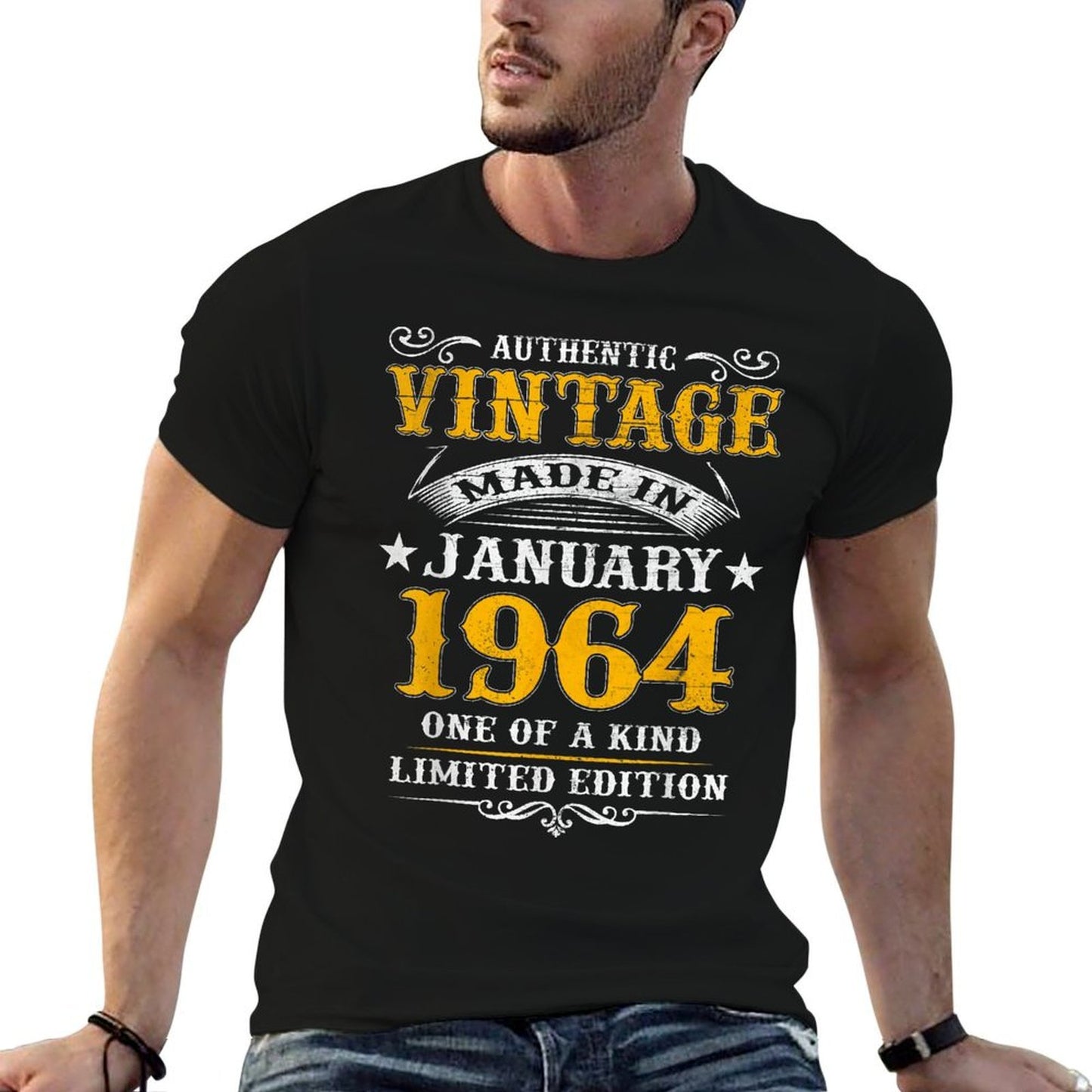 Vintage Made In January 1964 Vintage 60th Birthday  Eco-friendly Material T-Shirt